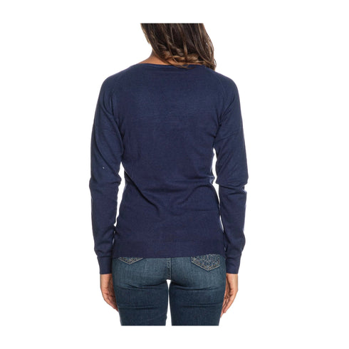Yes Zee Maglia Maglia Donna a barchetta tinta unita Blu A24 - YESZEEM053RU00 - 0710 - S - Francavilla Moda